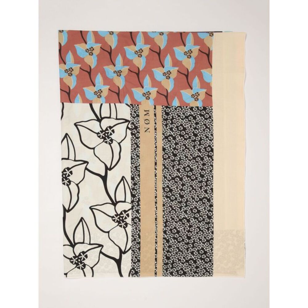 All-Over Floral Print Cotton Foulard Nom
